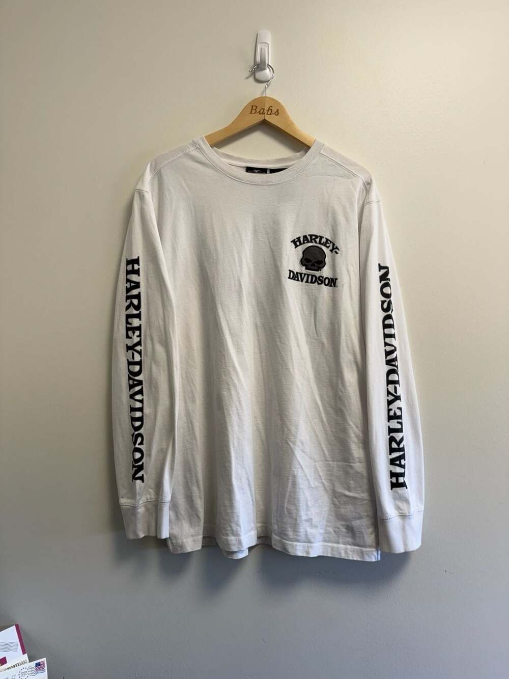Harley-Davidson Willie G Skull Long Sleeve Tee Size 2XL White